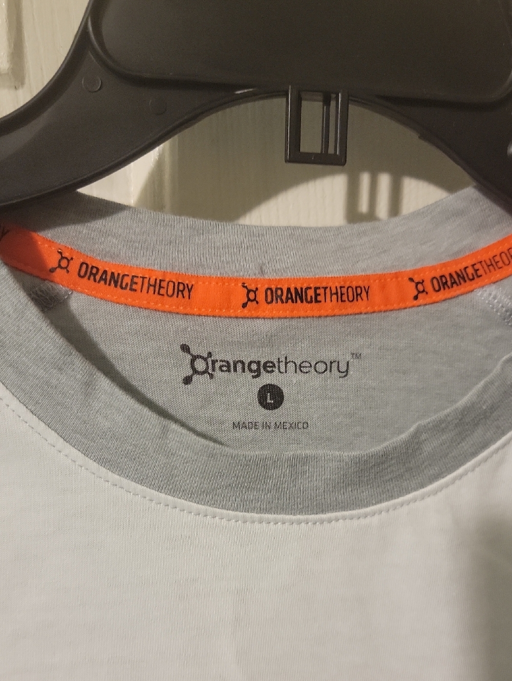 Orangetheory RUN ROW REP Short Sleeve Raglan Tee - White/Gray/Orange - Picture 3 of 6